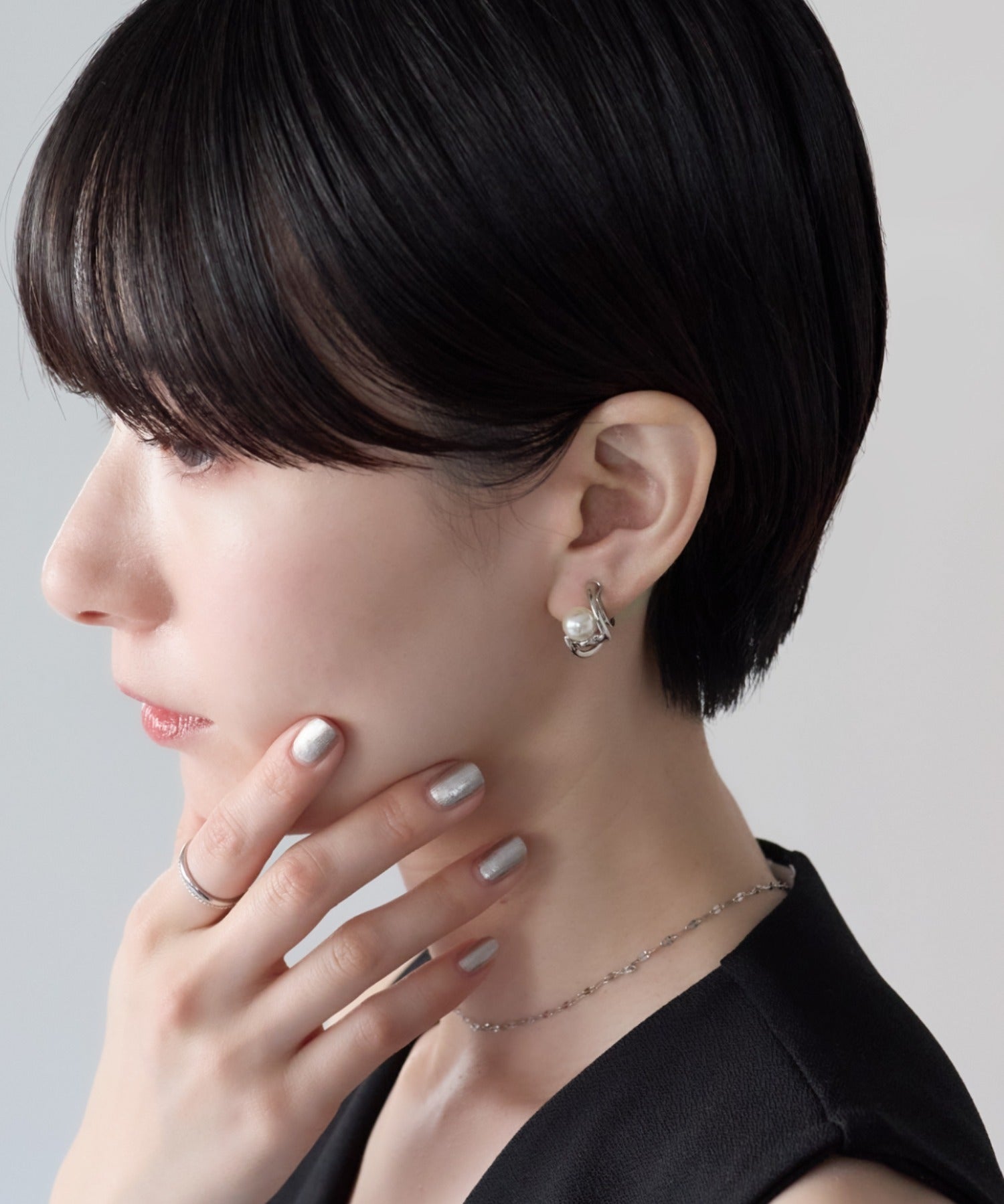 ciite' シーテ イヤリング シリコン付 デザインパール イヤリング