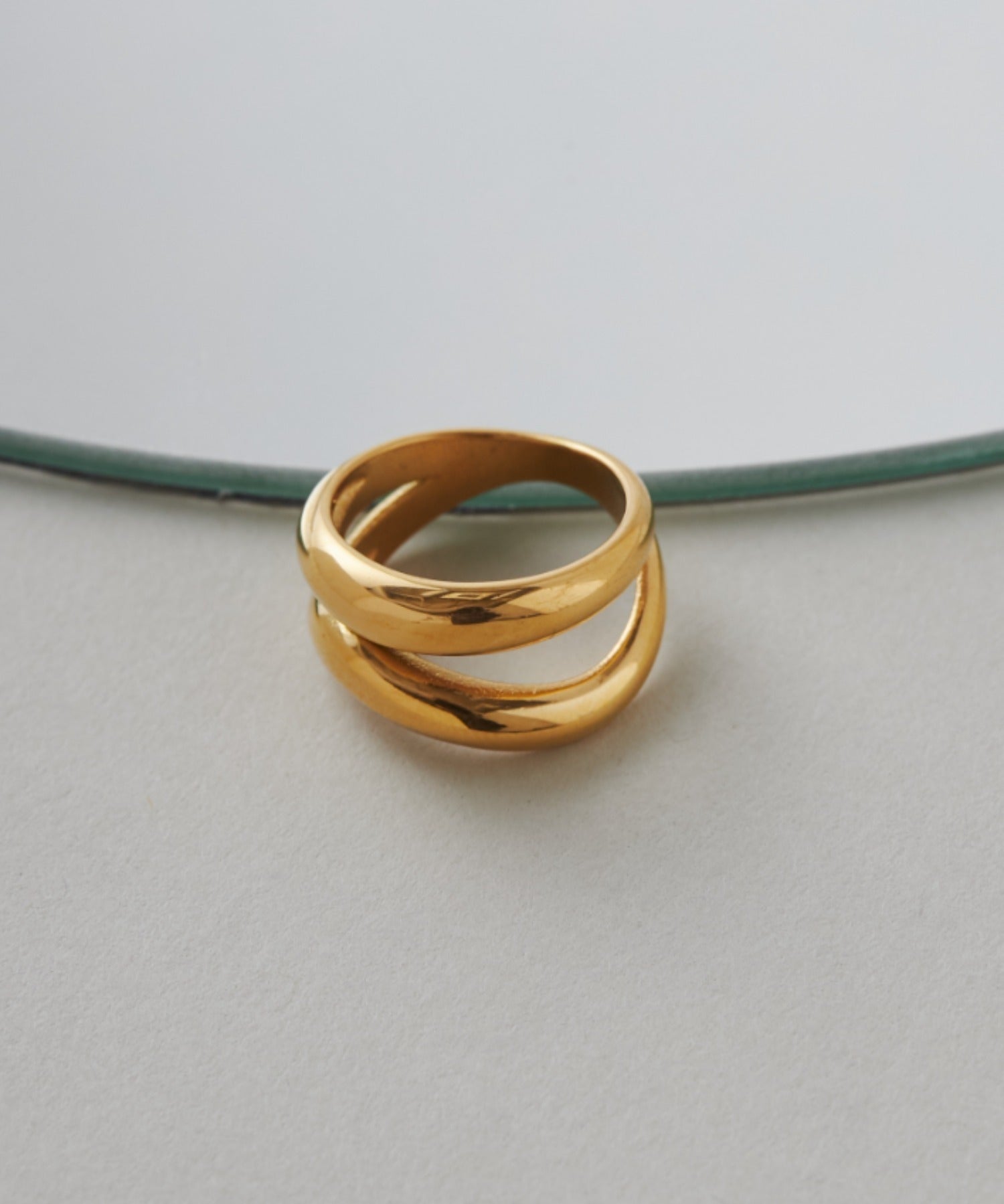 ciite' シーテ リング 【 金属アレルギー対応 】 ニュアンスダブルライン リング サージカルステンレス