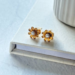 ciite' シーテ ピアス（両耳用） 【 金属アレルギー対応 】 ミニフラワー パールピアス サージカルステンレス（両耳用）