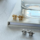 ciite' シーテ ピアス（両耳用） 【 金属アレルギー対応 】ミニビジューバタフライピアス サージカルステンレス（両耳用）