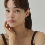 ciite' シーテ ピアス（両耳用） 【 金属アレルギー対応 】ツイストフープピアス サージカルステンレス（両耳用）