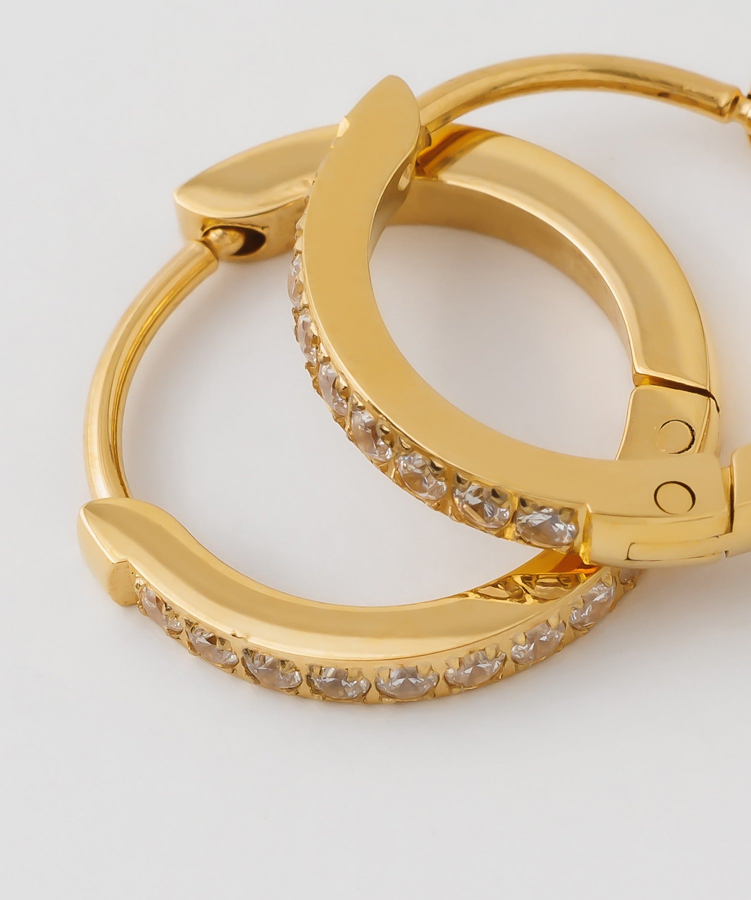 ciite' シーテ ピアス（両耳用） 【 金属アレルギー対応 】 ビジューフープピアス サージカルステンレス (両耳用)