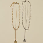 ciite' シーテ ネックレス 【 金属アレルギー対応 】 2連 エリザベス コインネックレス サージカルステンレス