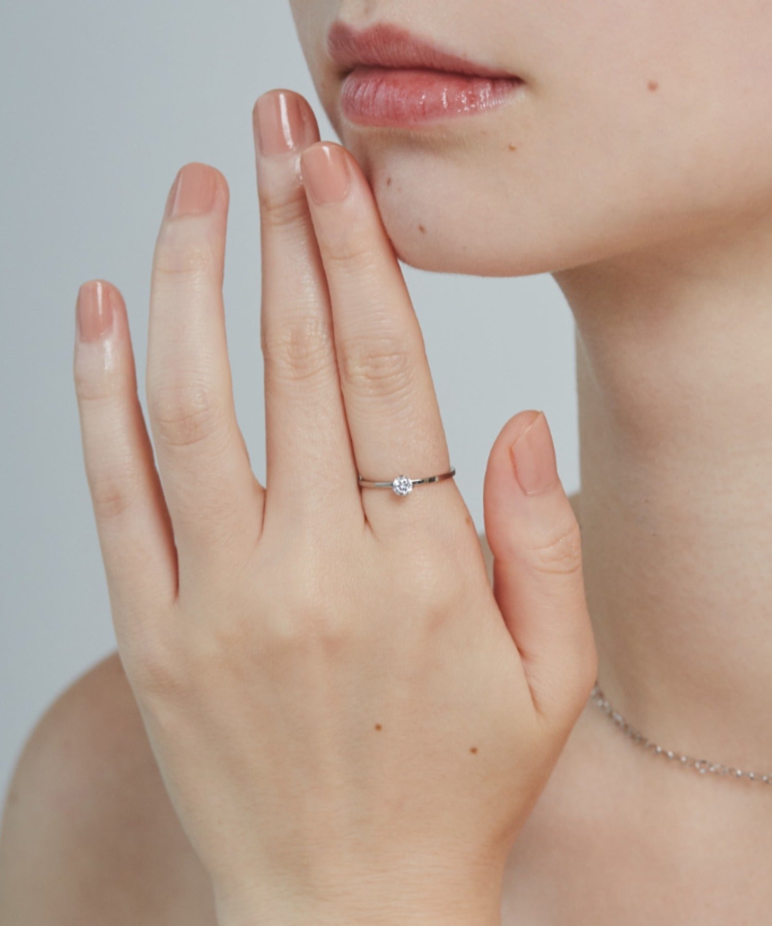 ciite' シーテ リング 【 金属アレルギー対応 】 シンプルビジューリング サージカルステンレス