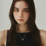 ciite' シーテ ネックレス 【 金属アレルギー対応 】 ミニリボンネックレス サージカルステンレス