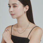 ciite' シーテ ネックレス 【 金属アレルギー対応 】 チェーンネックレス 2セット サージカルステンレス （38～43cm, 40～45cm）