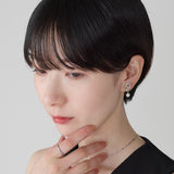 ciite' シーテ イヤリング シリコン付 デザインパールビジュー イヤリング