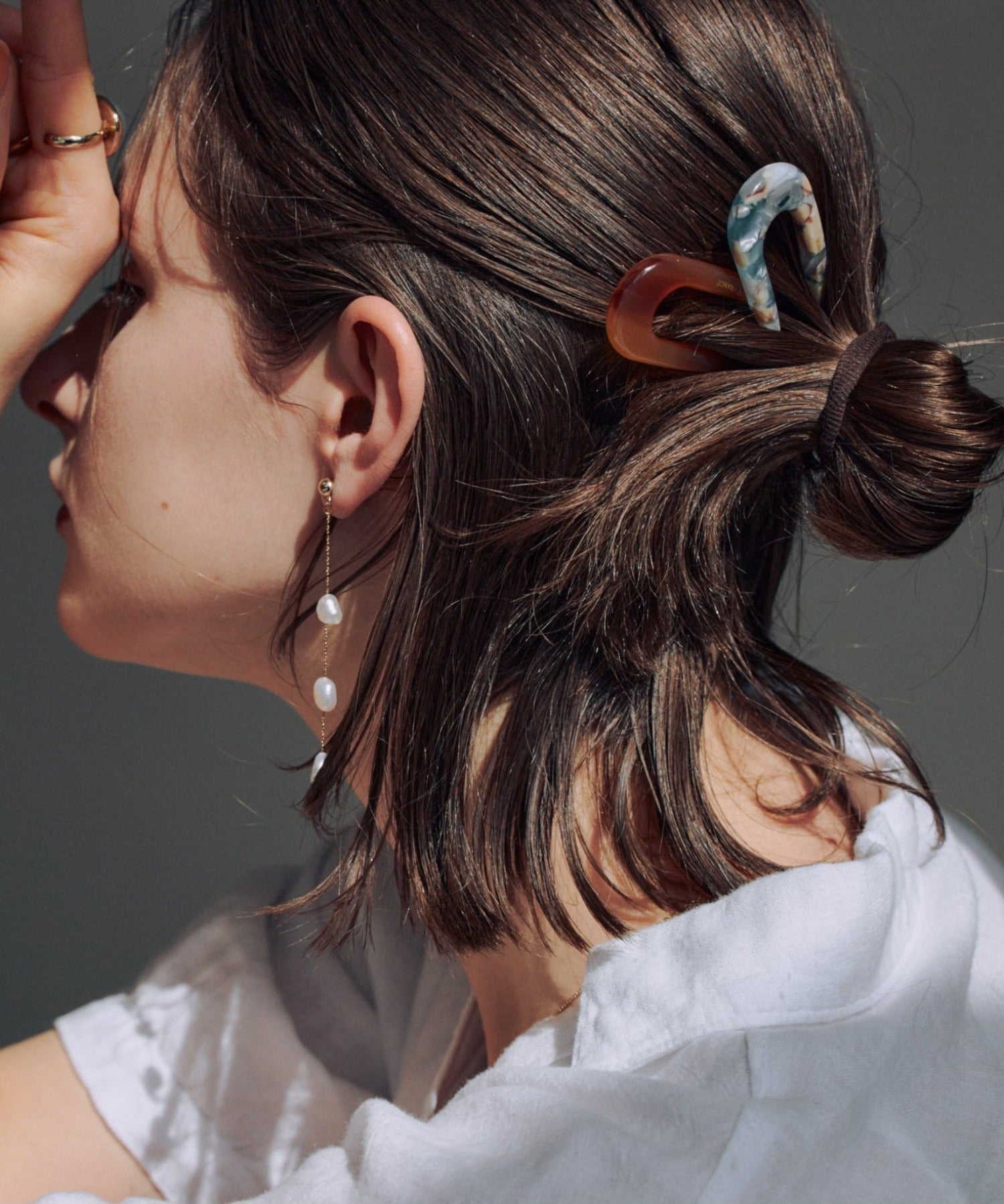 ciite' シーテ その他ヘアアクセサリー マーブルクリアかんざし
