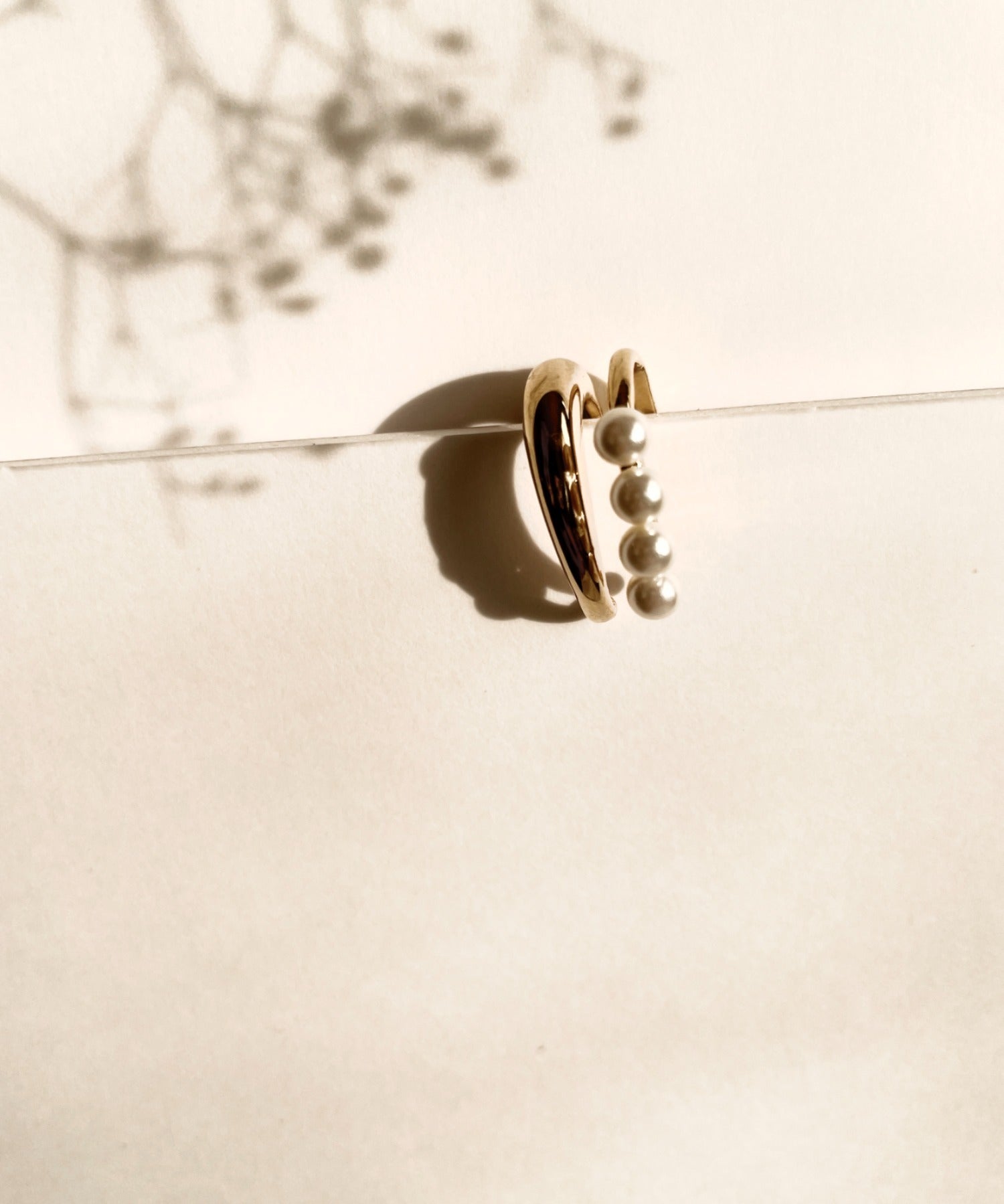 ciite' シーテ イヤーカフ 【 金属アレルギー対応 】ミニパールイヤーカフ サージカルステンレス