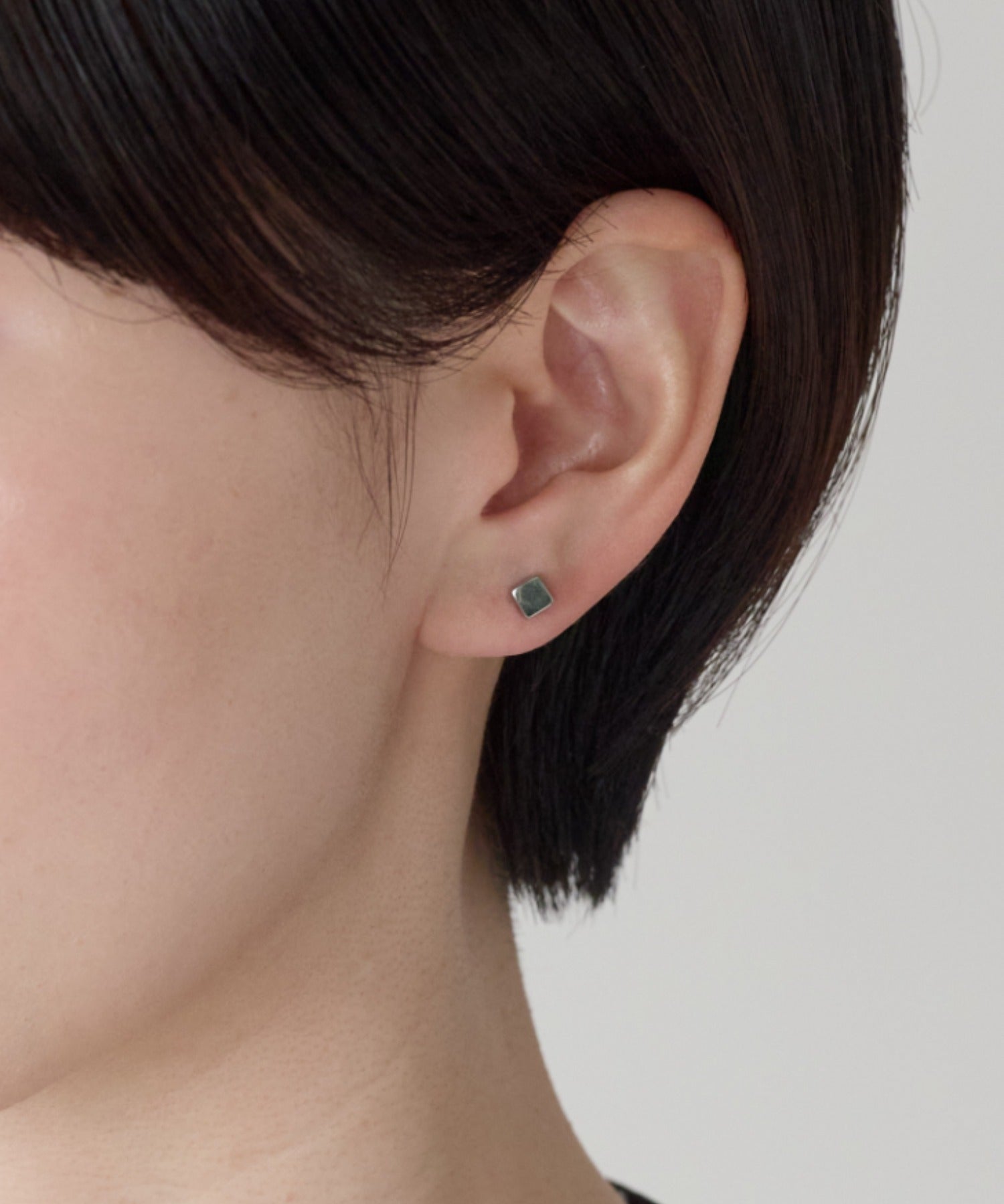 ciite' シーテ ピアス（両耳用） 【金属アレルギー対応】シンプルスクエア ピアス