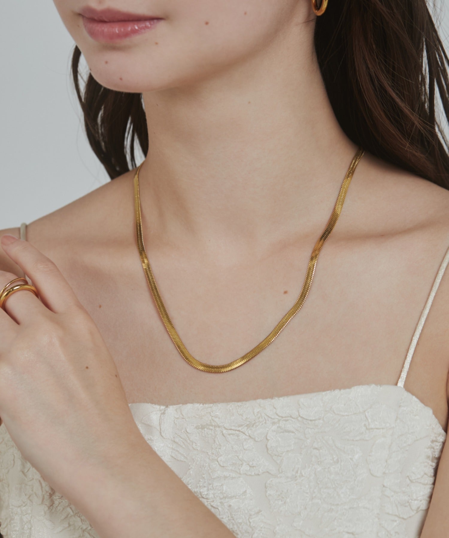 ciite' シーテ ネックレス 【 金属アレルギー対応 】 4mm スネークチェーンネックレス サージカルステンレス