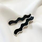 ciite' シーテ ヘアアクセサリー ウェーブデザインヘアピン 2個セット