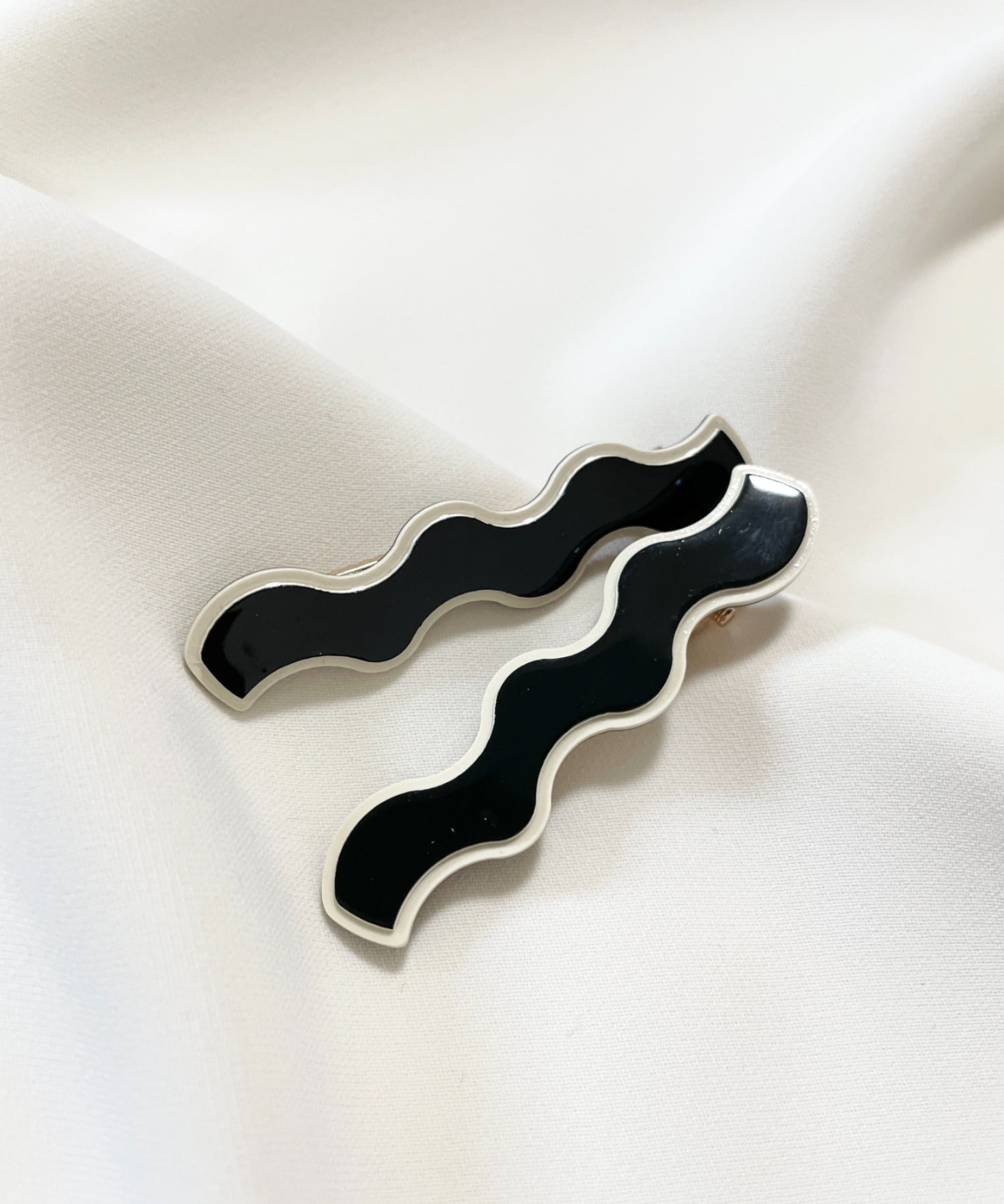 ciite' シーテ ヘアアクセサリー ウェーブデザインヘアピン 2個セット