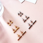 ciite' シーテ ピアス（両耳用） 【金属アレルギー対応】レクタングルバー ピアス