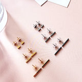 ciite' シーテ ピアス（両耳用） 【金属アレルギー対応】レクタングルバー ピアス
