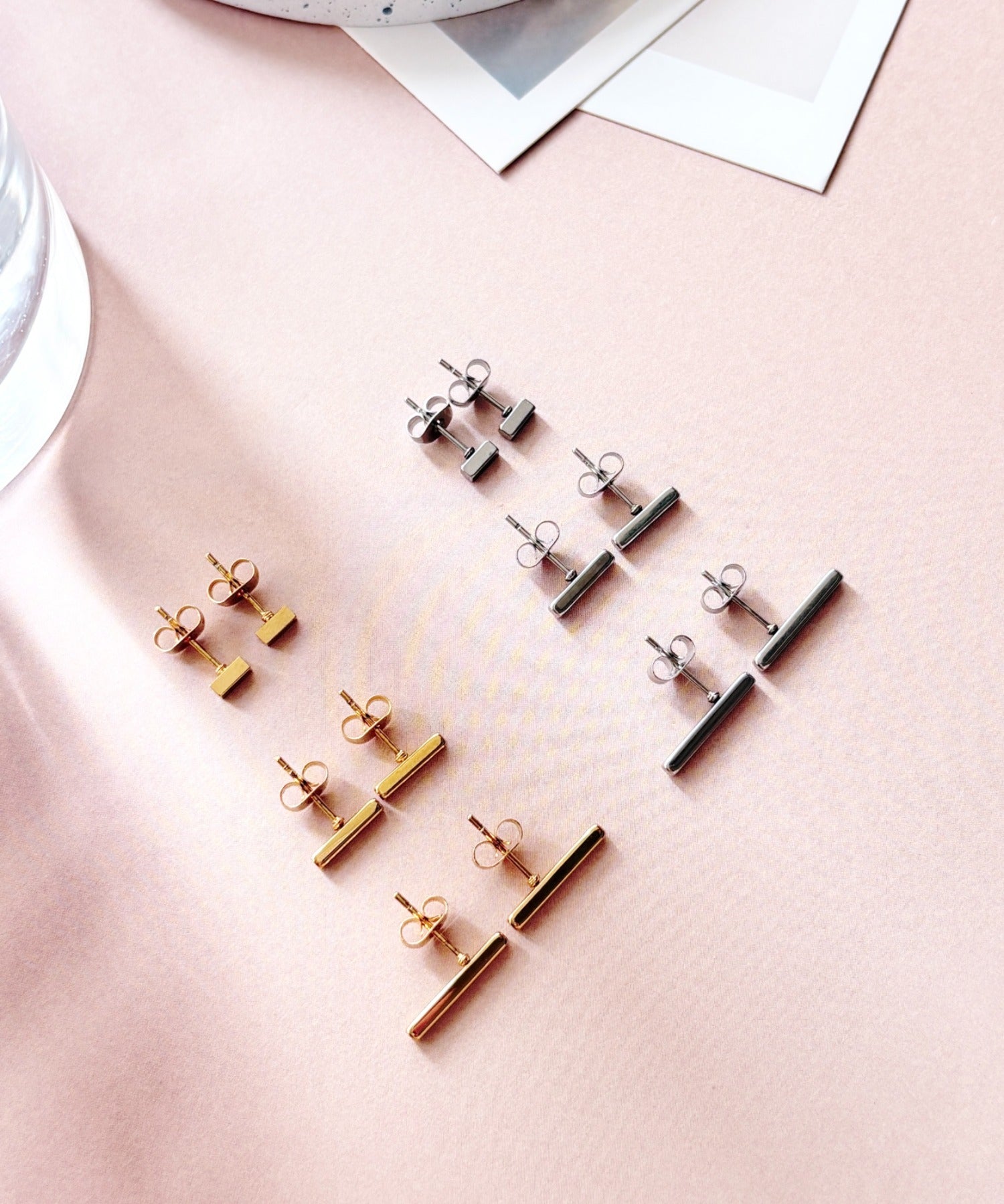 ciite' シーテ ピアス（両耳用） 【金属アレルギー対応】レクタングルバー ピアス
