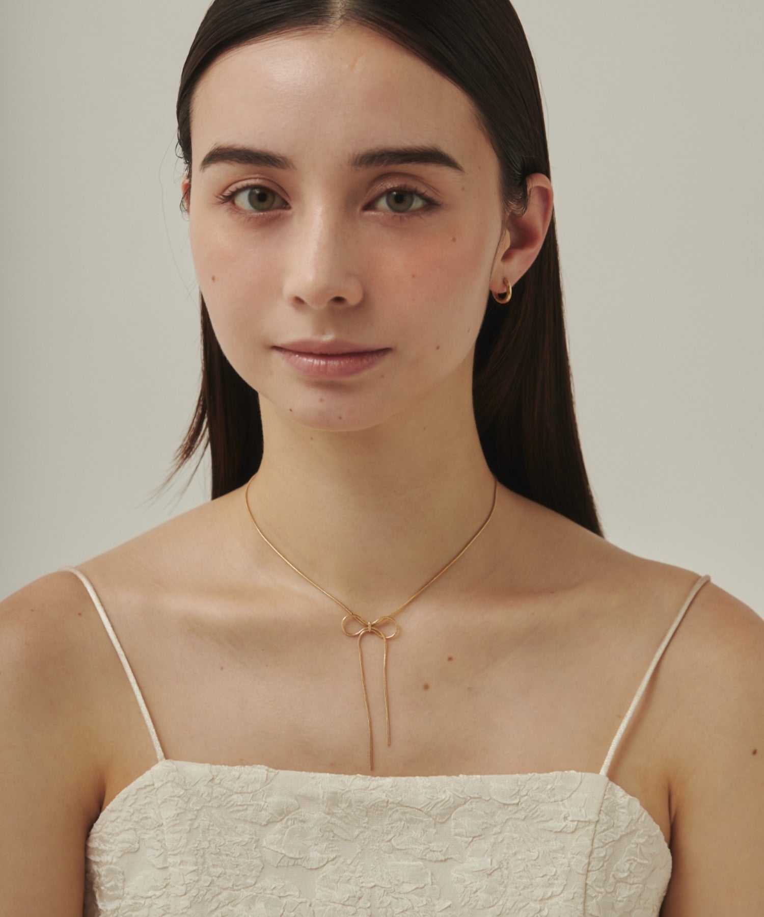 ciite' シーテ ネックレス 【 金属アレルギー対応 】 simple ribbon necklace / シンプル リボン ネックレス サージカルステンレス