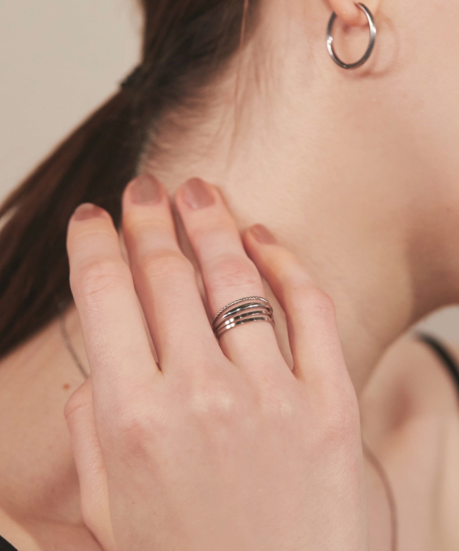 ciite' シーテ リング 【 金属アレルギー対応 】シンプルリング 4個セット サージカルステンレス