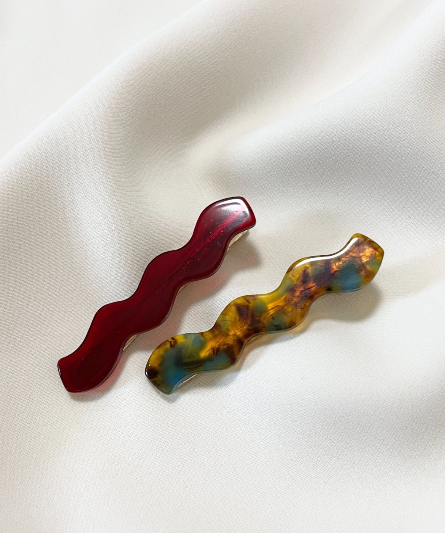 ciite' シーテ ヘアアクセサリー ウェーブデザインヘアピン 2個セット