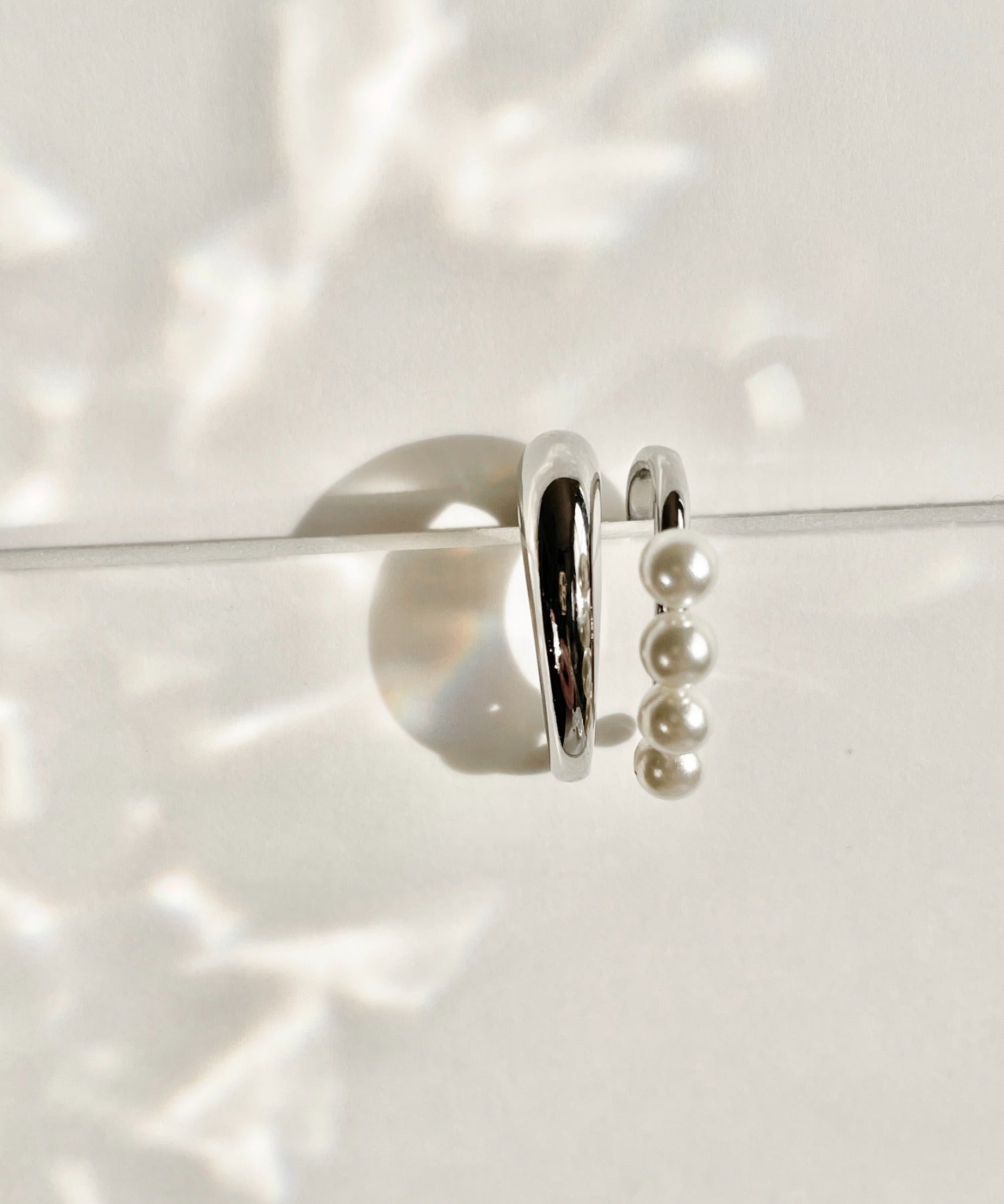 ciite' シーテ イヤーカフ 【 金属アレルギー対応 】ミニパールイヤーカフ サージカルステンレス