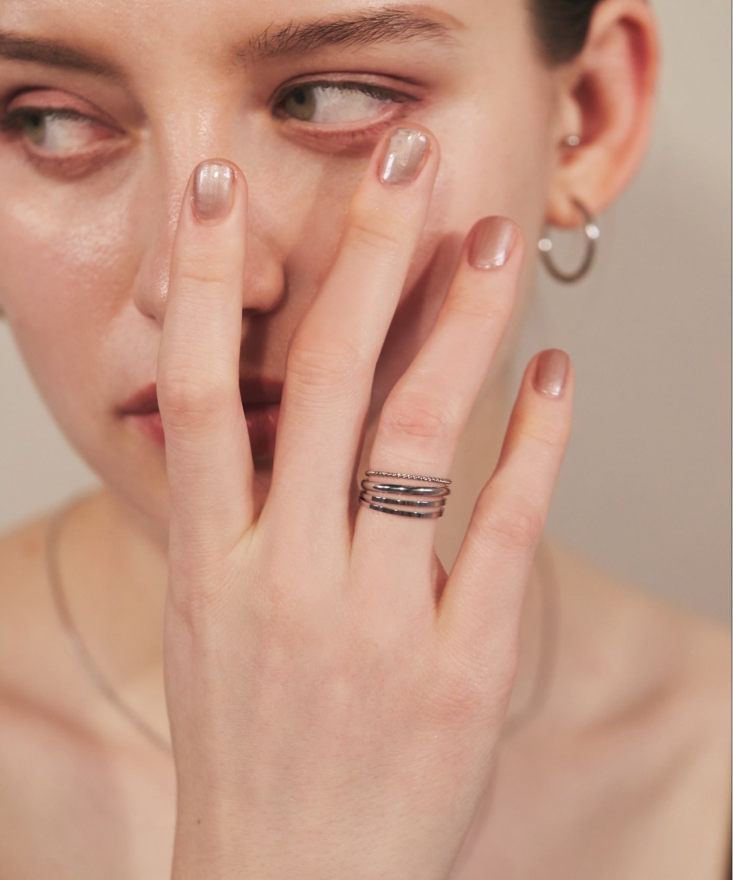 ciite' シーテ リング 【 金属アレルギー対応 】シンプルリング 4個セット サージカルステンレス