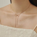 ciite' シーテ ネックレス 【 金属アレルギー対応 】 simple ribbon necklace / シンプル リボン ネックレス サージカルステンレス