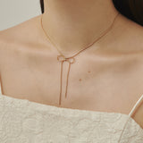 ciite' シーテ ネックレス 【 金属アレルギー対応 】 simple ribbon necklace / シンプル リボン ネックレス サージカルステンレス