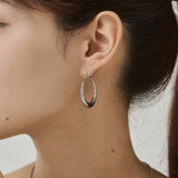 ciite' シーテ ピアス（両耳用） 【 金属アレルギー対応 】オーバルフープピアス サージカルステンレス（両耳用）