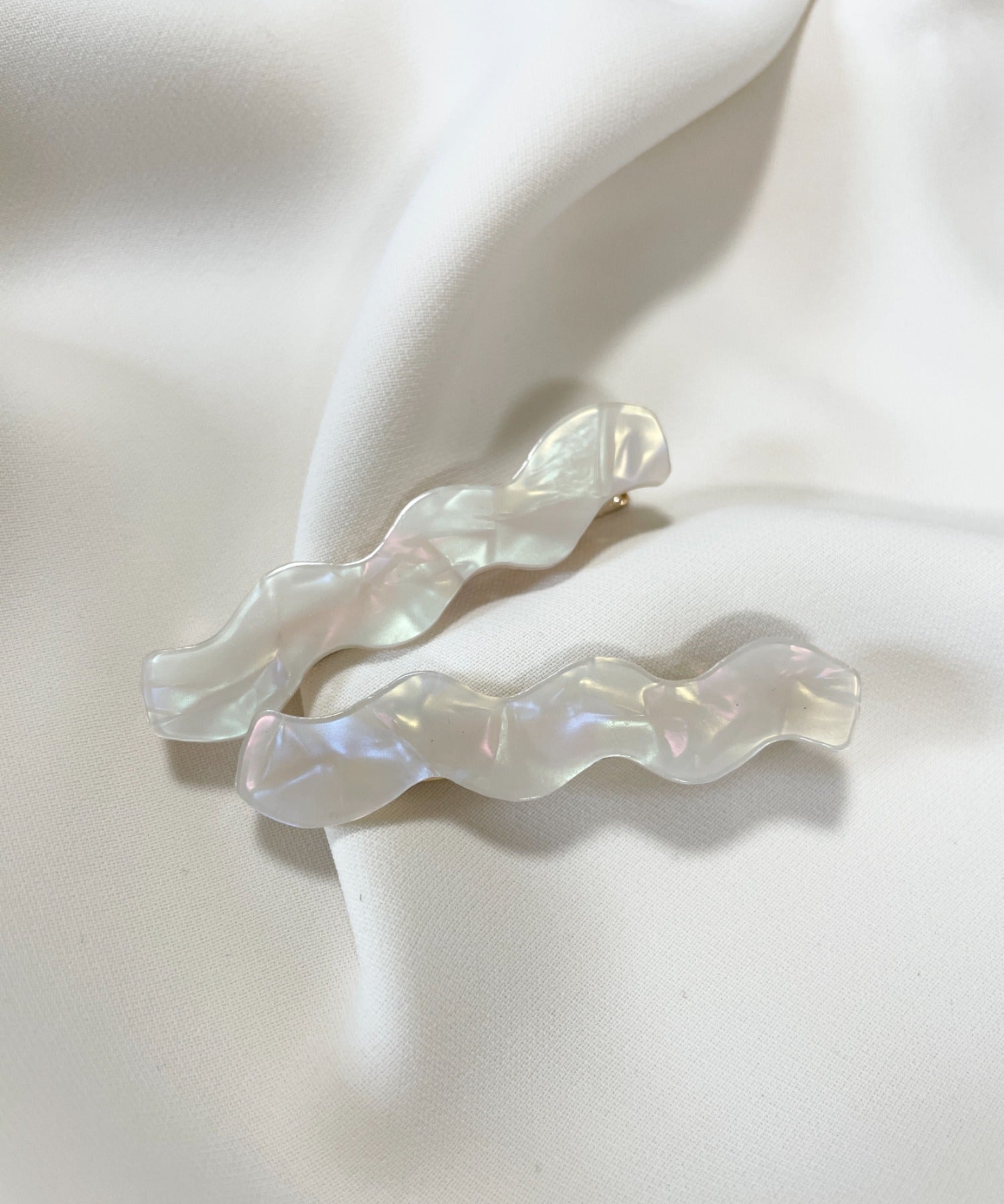 ciite' シーテ ヘアアクセサリー ウェーブデザインヘアピン 2個セット