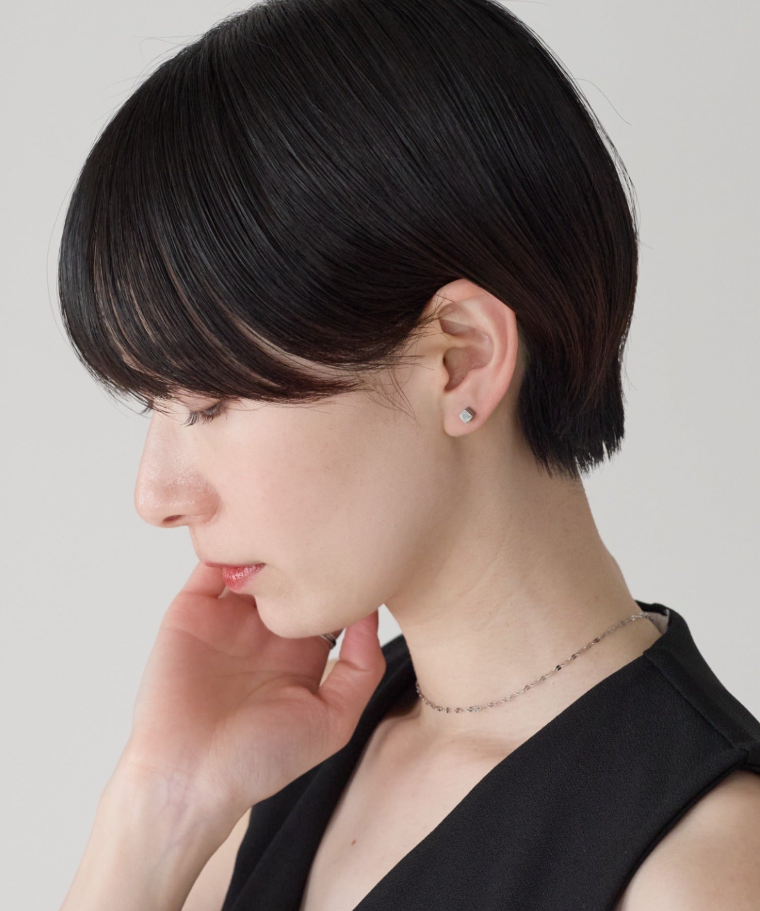 ciite' シーテ ピアス（両耳用） 【金属アレルギー対応】シンプルスクエア ピアス