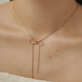ciite' シーテ ネックレス 【 金属アレルギー対応 】 simple ribbon necklace / シンプル リボン ネックレス サージカルステンレス