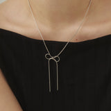 ciite' シーテ ネックレス 【 金属アレルギー対応 】 simple ribbon necklace / シンプル リボン ネックレス サージカルステンレス