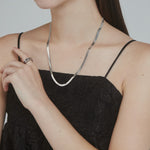 ciite' シーテ ネックレス 【 金属アレルギー対応 】 4mm スネークチェーンネックレス サージカルステンレス