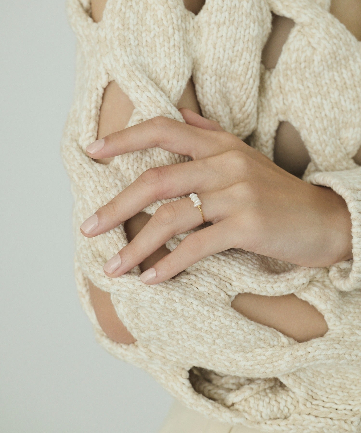 ciite' シーテ リング 【 金属アレルギー対応 】 淡水パールリング サージカルステンレス