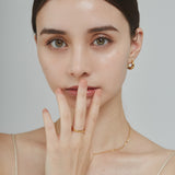 ciite' シーテ リング 【 金属アレルギー対応 】 シンプルビジューリング サージカルステンレス