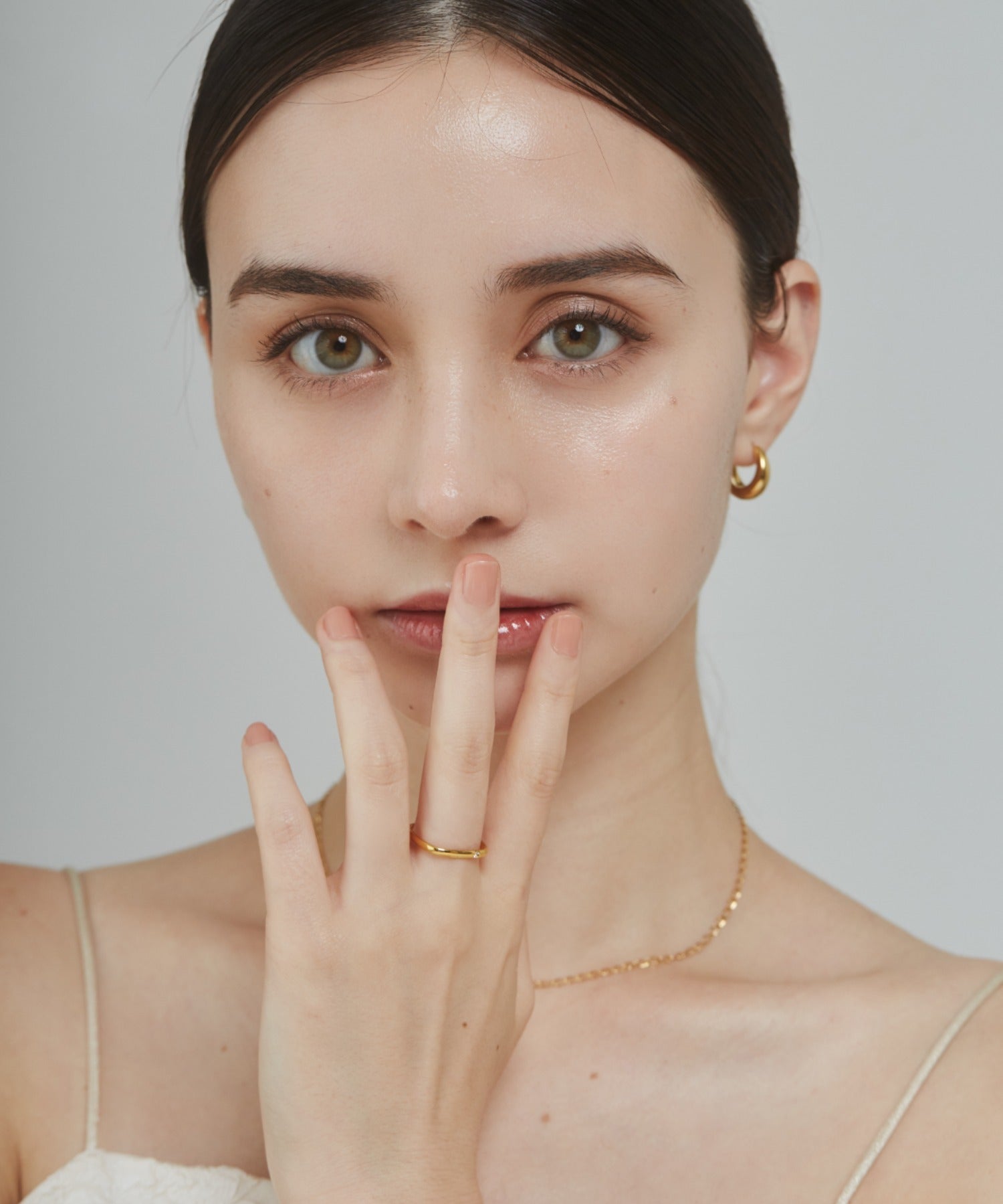 ciite' シーテ リング 【 金属アレルギー対応 】 シンプルビジューリング サージカルステンレス