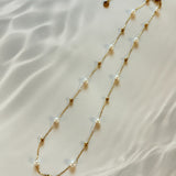 【 金属アレルギー対応 】 スイングパーリーネックレス サージカルステンレス