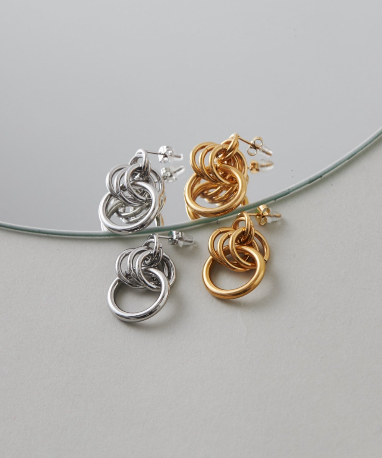 ciite' シーテ ピアス（両耳用） 【 金属アレルギー対応 】 モチーフサークルピアス サージカルステンレス (両耳用)