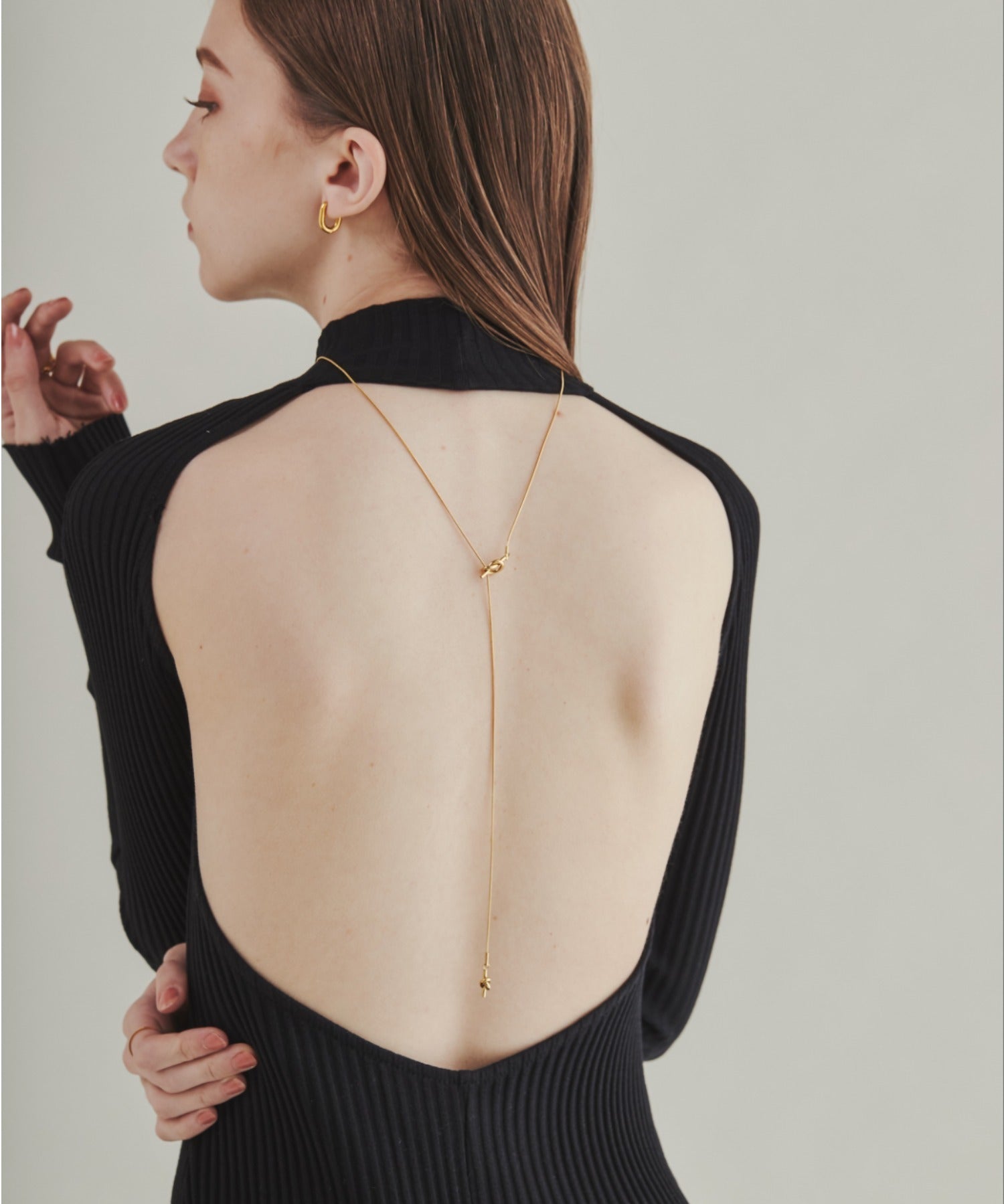 ciite' シーテ ネックレス 【 金属アレルギー対応 】 ノットチェーンロングネックレス サージカルステンレス