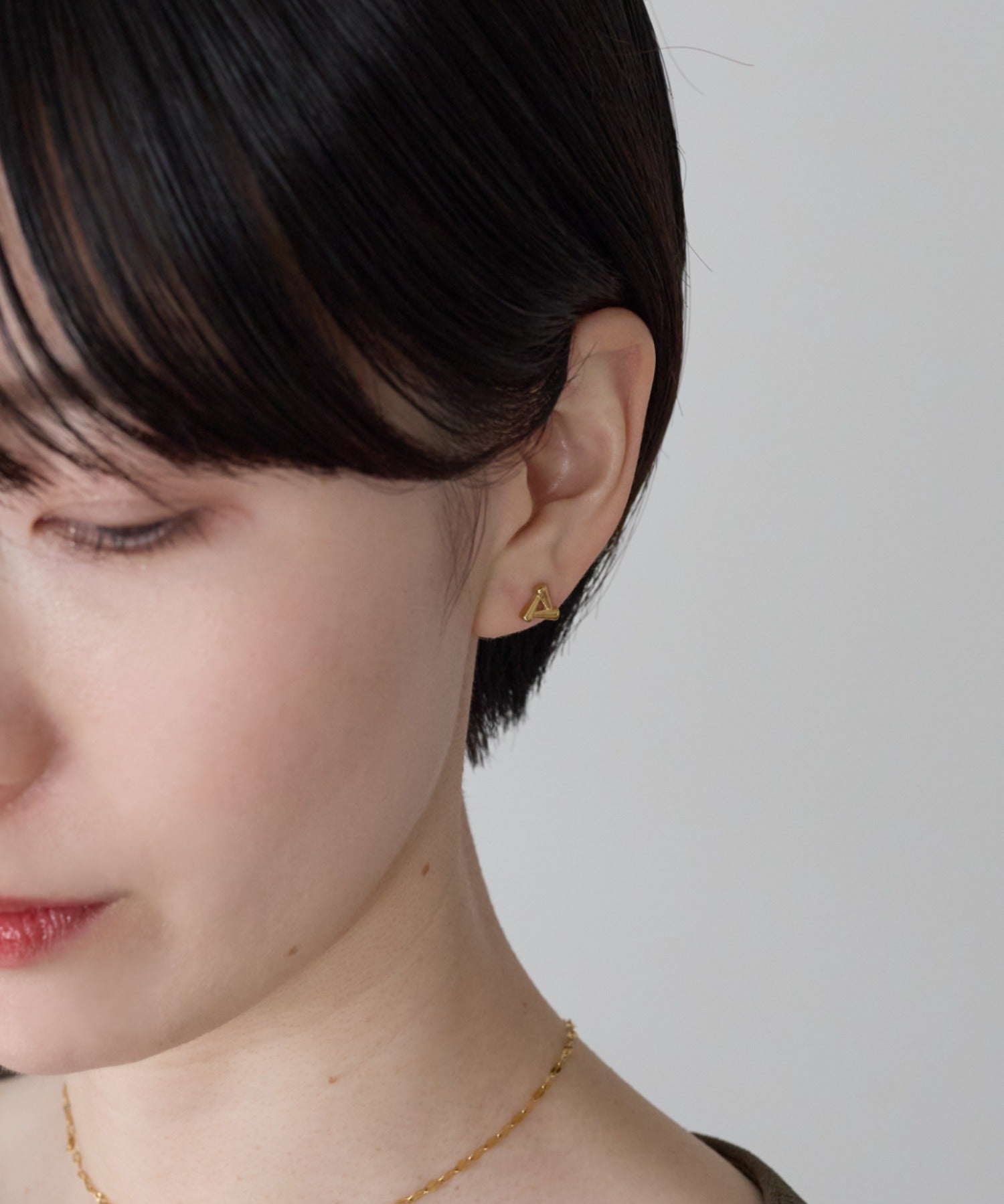 ciite' シーテ ピアス（両耳用） 【金属アレルギー対応】トライアングルピアス