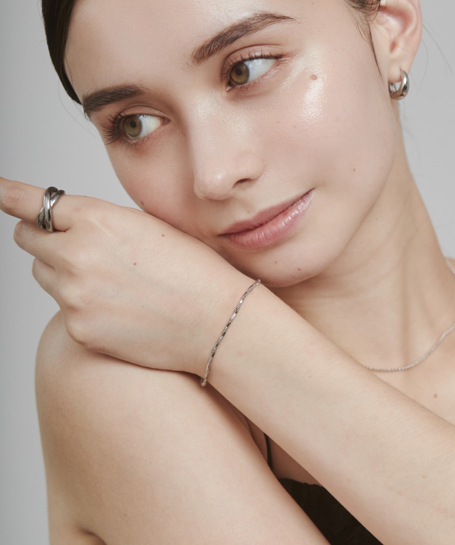 ciite' シーテ ブレスレット 【 金属アレルギー対応 】グリッターチェーンブレスレット サージカルステンレス