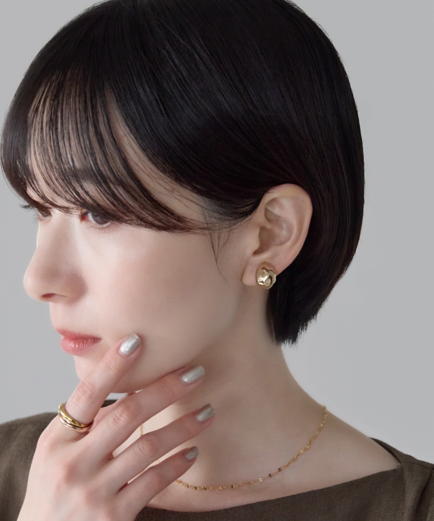 ciite' シーテ イヤリング シリコン付 デザインメタル イヤリング