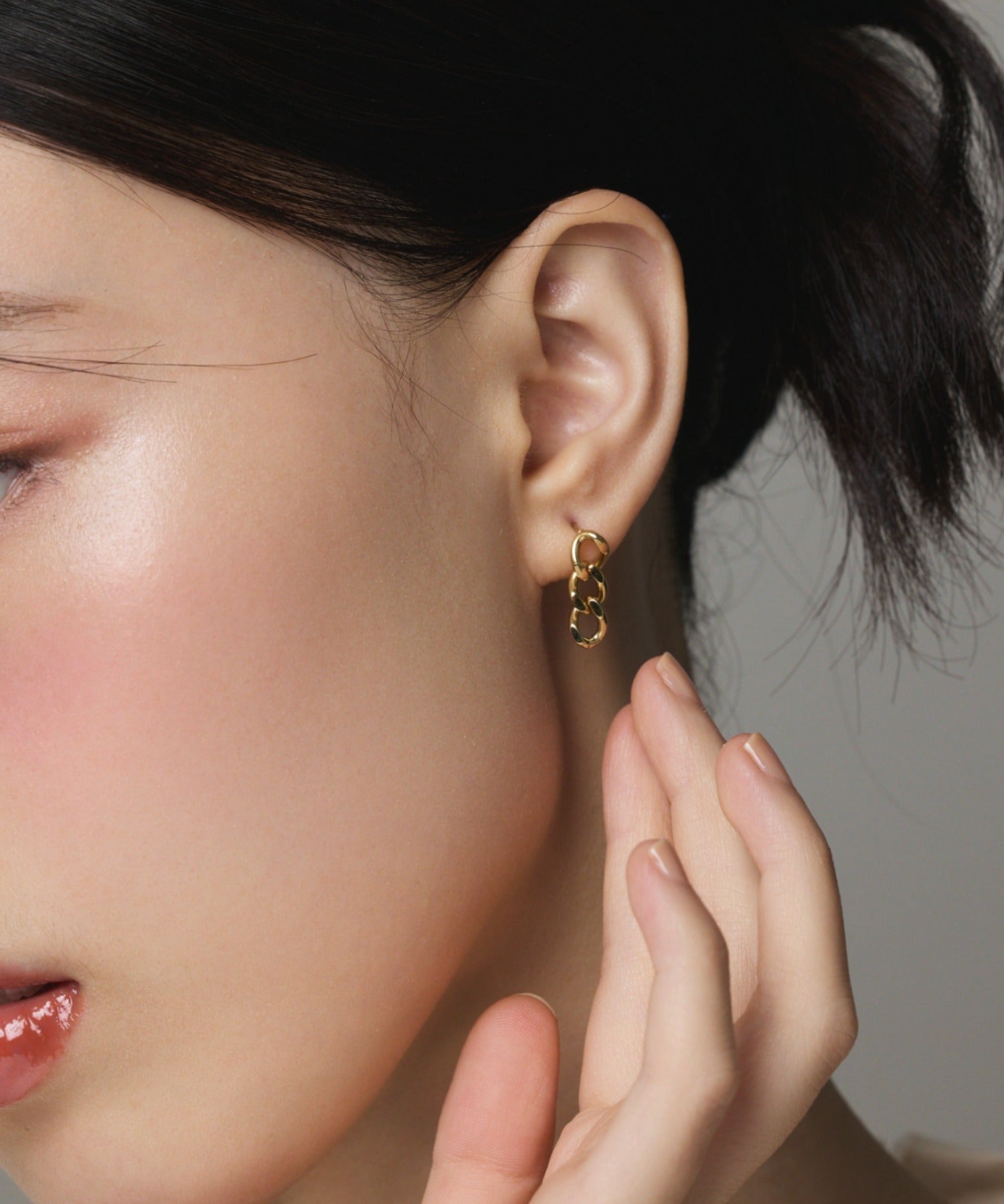 ciite' シーテ ピアス（両耳用） 【 金属アレルギー対応 】 チェーンモチーフピアス サージカルステンレス (両耳用)