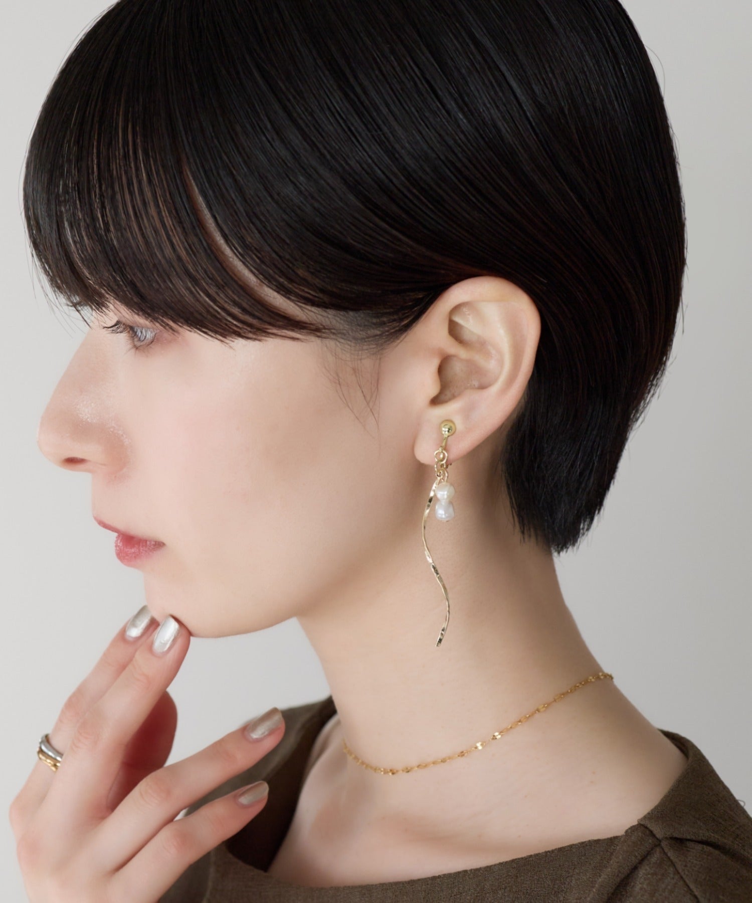 ciite' シーテ イヤリング シリコン付 デザインパール イヤリング
