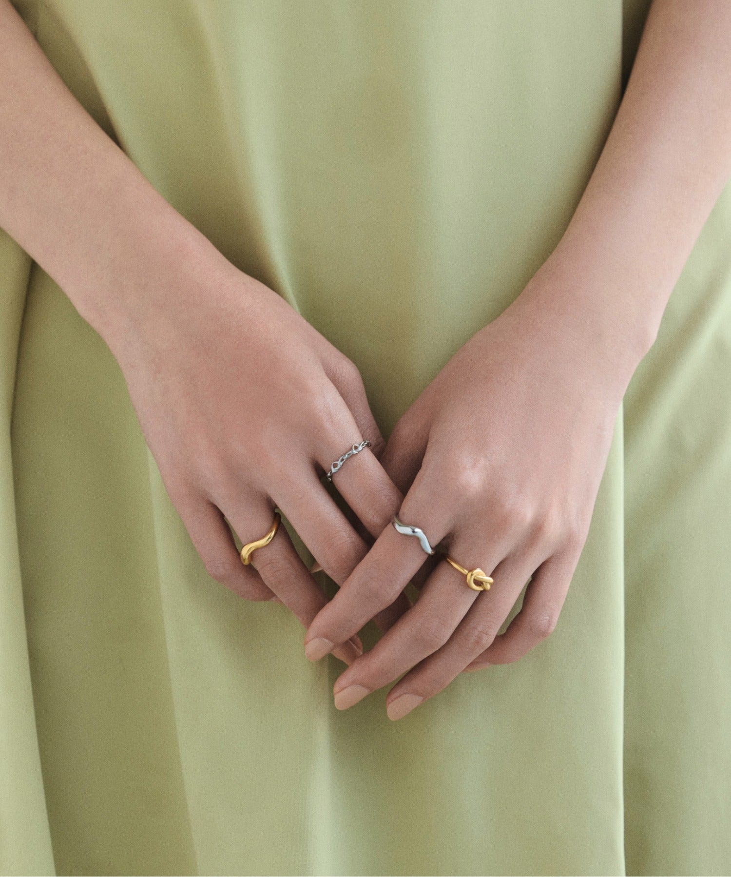 ciite' シーテ リング 【 金属アレルギー対応 】 ノットモチーフリング サージカルステンレス