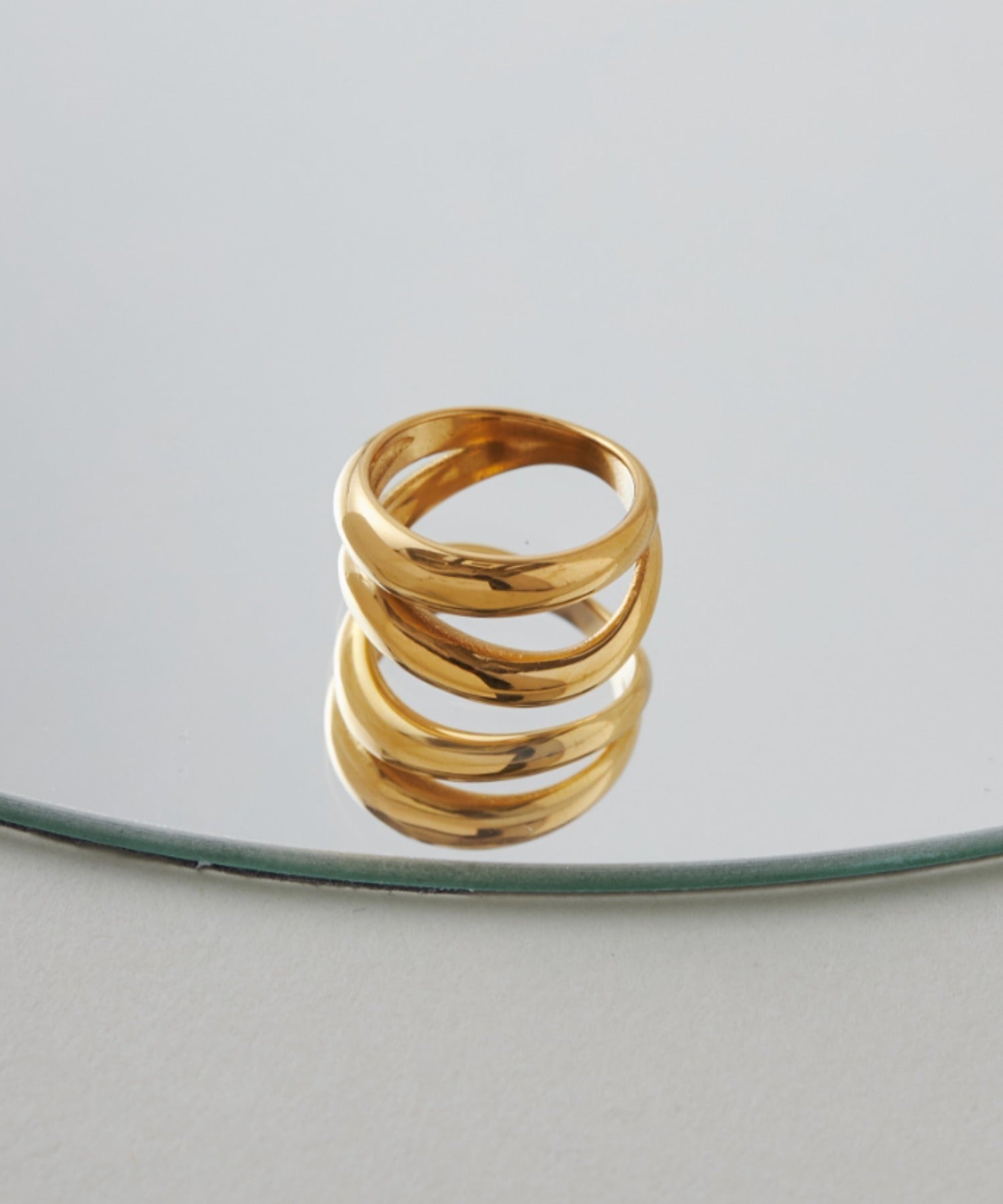 ciite' シーテ リング 【 金属アレルギー対応 】 ニュアンスダブルライン リング サージカルステンレス