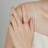 ciite' シーテ リング 【 金属アレルギー対応 】 ダブルハートリング サージカルステンレス