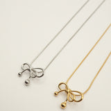 ciite' シーテ ネックレス 【 金属アレルギー対応 】 ミニリボンネックレス サージカルステンレス