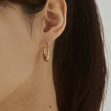 ciite' シーテ ピアス（両耳用） 【 金属アレルギー対応 】オーバルフープピアス サージカルステンレス（両耳用）