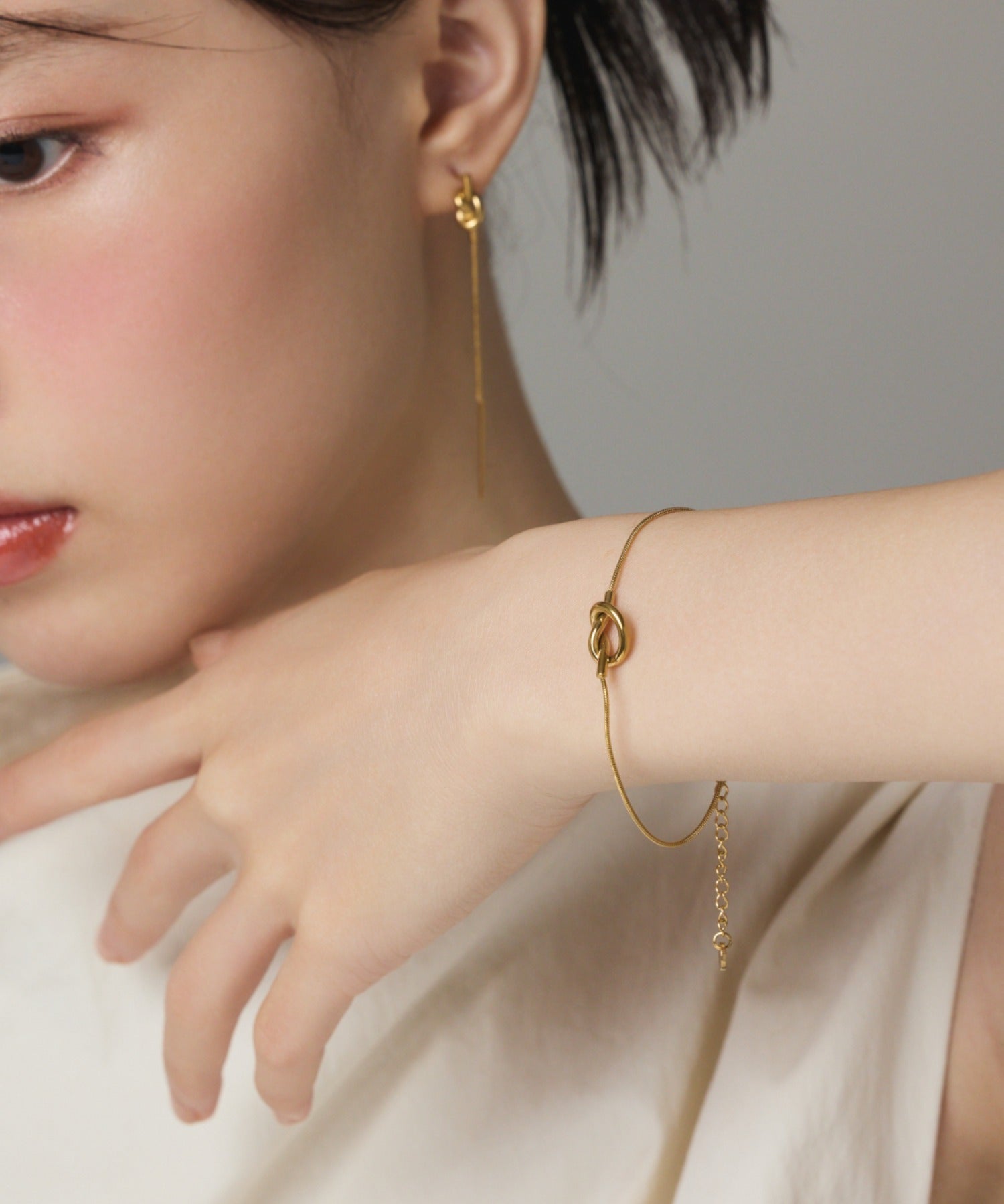 ciite' シーテ ブレスレット 【 金属アレルギー対応 】 ノットブレスレット サージカルステンレス